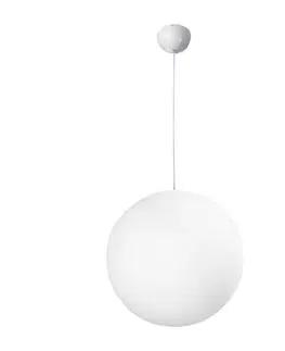 Závesné svietidlá Linea Light Závesná lampa Oh biela energeticky úsporná 38 cm