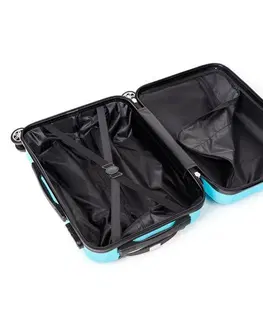 Batohy Pretty UP Cestovný škrupinový kufor ABS25 malý, 50 x 35 x 23 cm, svetlomodrá