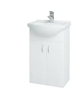 Kúpeľňový nábytok Dreja - Kúpeľňová skriňa PLUTO SZD2 50 - N01 Biela lesk / N01 Biela lesk 52310