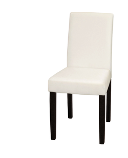 Jedálenské stoličky Stolička PRIMA biela/hnedá 3036