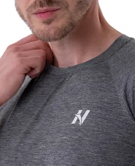 Pánske tričká Pánske tričko Nebbia Lightweight Sporty “Grey” 325 Dark Grey - M
