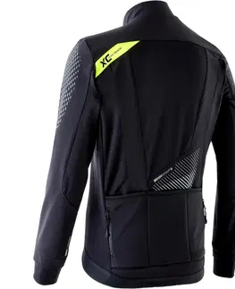 bundy a vesty Cyklistická bunda na MTB XC strih Slim čierno-žltá