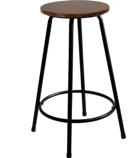 Regály a poličky Drevená stolička Walnutt, 48 x 48 x 68 cm