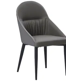 Jedálenské stoličky KONDELA Kalina jedálenské kreslo sivá / čierna