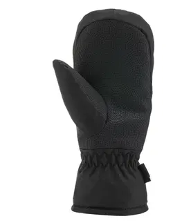 rukavice Detské hrejivé a nepremokavé lyžiarske palčiaky 100 čierne