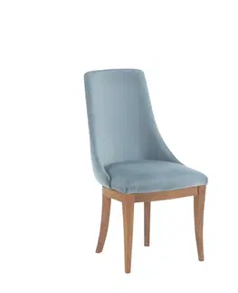 Jedálenské stoličky TARANKO Krzeslo U1 jedálenská stolička svetlomodrá (Prestige-A3 71) / dub Como