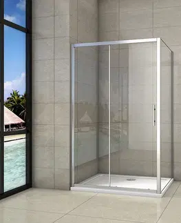 Sprchovacie kúty H K - Obdĺžnikový sprchovací kút SYMPHONY 140x90 cm s posuvnými dverami vrátane sprchovej vaničky z liateho mramoru SE-SYMPHONY14090 / ROCKY-14090