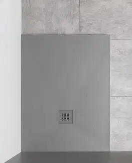 Vane GELCO - MITIA sprchová vanička z liateho mramoru, obdĺžnik 140x90cm, šedá PMS14090