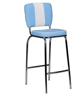 Barové stoličky Barová Stolička American Diner Modrobiela