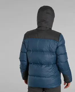bundy a vesty Pánska páperová bunda MT900 na horskú turistiku s kapucňou do -18 °C