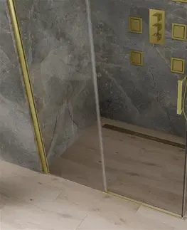 Sprchovacie kúty MEXEN/S - OMEGA sprchovací kút 140x90, transparent, zlatá 825-140-090-50-00