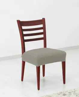 Stoličky Poťah elastický na sedák stoličky, komplet 2 ks Denia, svetlosivá