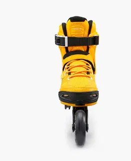 korčule Detské fitness kolieskové korčule Fit 5 Junior žlté