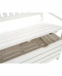 Záhradné lavice Záhradná lavička, biela, 123,5 cm, DILKA
