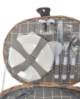 Chladiace tašky a boxy Orion Kôš prútený na piknik oválny s vybavením pre 2 osoby