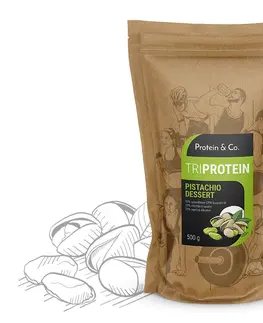 Športová výživa Protein & Co. Triprotein ochutený – 500 g PRÍCHUŤ: Pistachio dessert