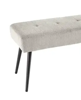 Lavice do jedálne LuxD Dizajnová lavica Bailey 100 cm svetlosivý menčester