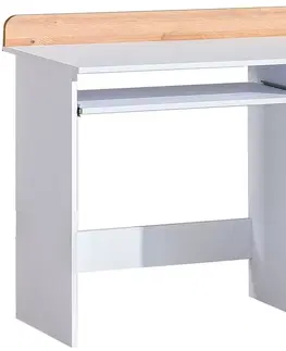 PC stolíky PC stôl LUCAS 10, dub/biela