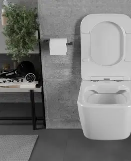 Záchody MEXEN - MARGO závěsná WC misa bez sedátka, biela 3342XX00