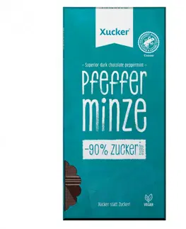 Čokolády Xucker Vegánska tmavá čokoláda s pepermintom 10 x 80 g