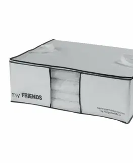 Úložné boxy Compactor Úložný box na 2 periny Compactor "My Friends " 58,5 x 68,5 x 25,5 cm, biely polypropylén