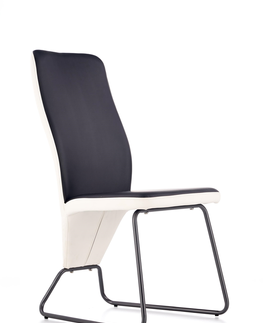 Jedálenské stoličky HALMAR K300 jedálenská stolička čierna / biela