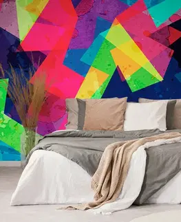 Abstraktné tapety Tapeta geometrický vzor s grunge efektom