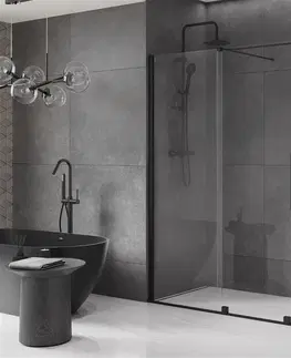 Sprchovacie kúty MEXEN/S - Velár sprchovací kút 140 x 75, transparent, čierna 871-140-075-01-70
