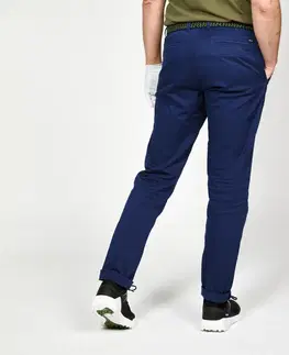 nohavice Pánske bavlnené golfové nohavice - MW500 modré