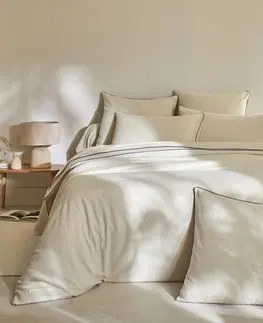 Bavlnené Flanelová posteľná bielizeň s kontrastnou paspulou z kolekcie "Intemporelle"