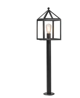 Zahradne stlpove lampy Vonkajšia tyč na žiarovku čierna 100 cm - Amsterdam