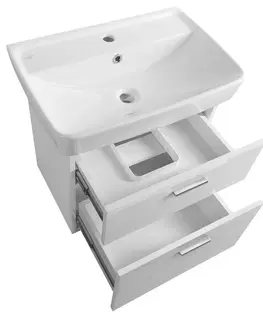 Kúpeľňa AQUALINE - ZOJA umývadlová skrinka zásuvková 50x50x37 cm, biela 56379