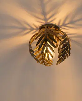 Stropne svietidla Vintage stropné svietidlo zlaté 24 cm - Botanica