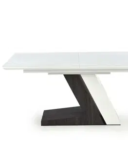 Stoly v podkrovnom štýle Rozkladací stôl Mortis 160/200x90cm Mdf – Biely/Tmavé Popolavý