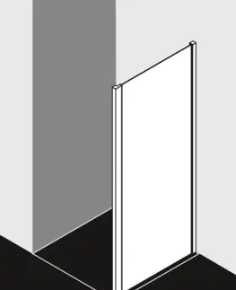 Sprchovacie kúty KERMI - Cada XS biela bočná stena 900/2000 číre sklo s CadaClean CKTWD090202PK CKTWD090202PK