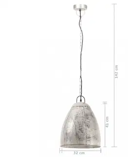 Osvetlenie Závesná lampa strieborný kov Dekorhome 42 cm