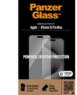 Ochranné fólie pre mobilné telefóny Ochranné sklo PanzerGlass pre Apple iPhone 15 Pro Max 2808
