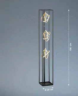 Stojacie lampy FISCHER & HONSEL Stojaca LED lampa Gisi, 3-plameňová, stmievateľná