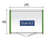 HIGHLINE Biohort Záhradný domček BIOHORT HighLine DUO H2 275 x 195 (strieborná metalíza)