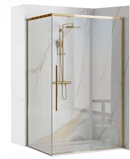 Sprchovacie kúty REA - Sprchovací kút Solar 90x120 zlatá REA-K4902