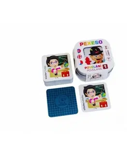 Ostatné spoločenské hry Pexeso 64 vodeodolných kariet v plechovej krabičke Povolania, 6 x 6 x 4 cm