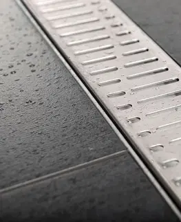 Sprchovacie kúty GELCO - MANUS ONDA podlahový žľab  z nerezové oceli s roštom, L-950, DN50 GMO15