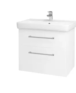 Kúpeľňový nábytok Dreja - Kúpeľňová skrinka Q MAX SZZ2 70 - N01 Biela lesk / Úchytka T03 / L01 Biela vysoký lesk 60155C