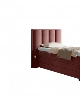 Elektrické polohovacie Elektrická polohovacia boxspringová posteľ VERONA Eltap Velvetmat 24 - ružová
