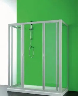 Sprchovacie kúty HOPA - Sprchové dvere MAESTRO CENTRALE - Farba rámu zásteny - Plast biely, Rozmer A - 150, Smer zatváranie - Univerzálny Ľavé / Pravé, Výplň - Polystyrol 2,2 mm (acrilico), Výška - 185 BSMAC15P
