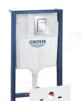 Záchody GROHE - Rapid SL Predstenová inštalácia s nádržkou na závesné WC, súprava Fresh a tlačidlo Skate Cosmopolitan S, chróm 39500000