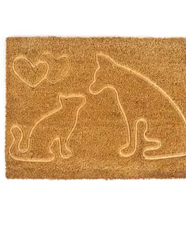 Koberce a koberčeky Trade Concept Kokosová rohožka Mačka a pes, 40 x 60 cm