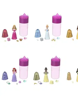 Hračky bábiky MATTEL - Princess color reveal kráľovská malá bábika na večierku, Mix Produktov