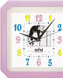 Hodiny Nástenné hodiny MPM, 2418.24 - fialová, 34cm