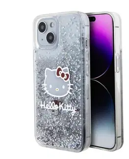 Puzdrá na mobilné telefóny Zadný krytHello Kitty Liquid Glitter Electroplating Head Logo pre Apple iPhone 15, transparentné 57983116906
